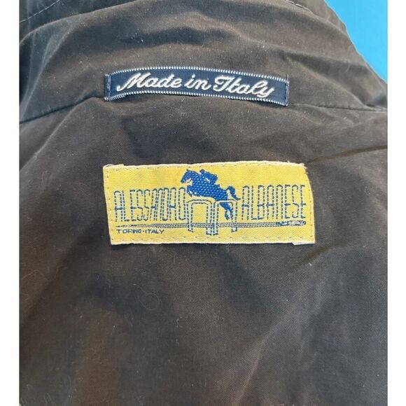 Made n ITALY Alessandro Albanese Men's Casual Jacket Equestrian Riding Pocket M - Picture 5 of 5